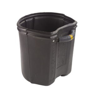 Balde de pedreiro para transporte de concreto e argamassa.